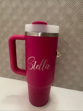Stanely Custom 30 oz H2.0 Flowstate - Fuschia tumbler “Stella”
